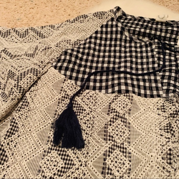 NWT Anthropologie gingham eyelet kimono - Picture 8 of 8